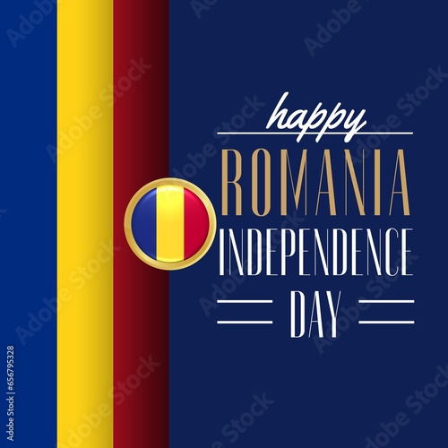 Premium Vector | Happy romania independence day may 10th celebration vector design illustration