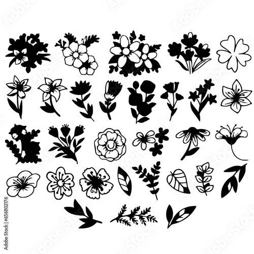 set of floral elements © Risqi