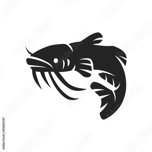 Fotografía catfish logo template Isolated