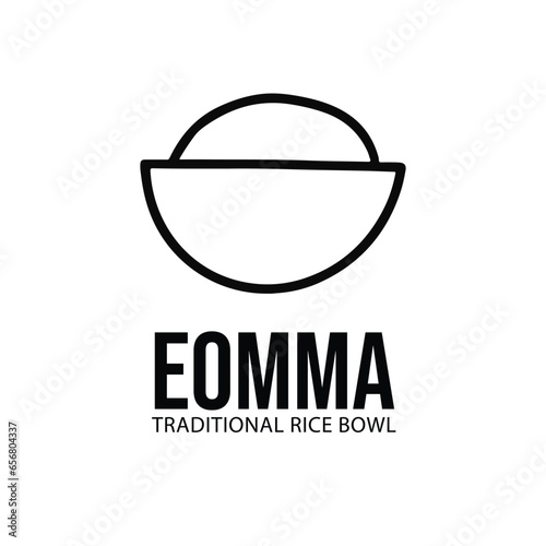 bowl minimalist logo for food business