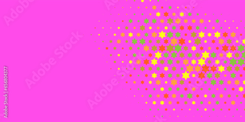 Colorful stars Abstract Illustration background beautiful banner with copy space