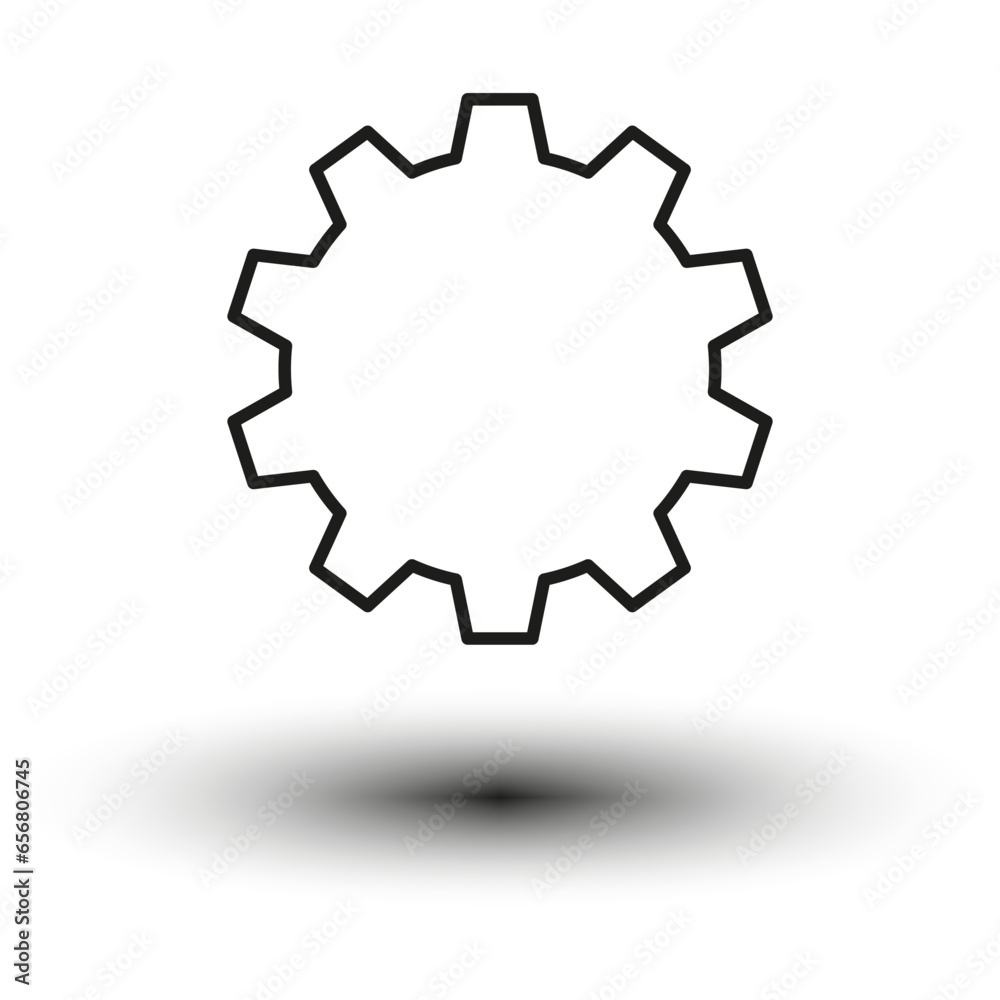 Gear setting icon. Setting icon. Tools icon. Vector illustration. EPS 10 Gear setting icon. Setting icon. Tools icon. Vector illustration. EPS 10