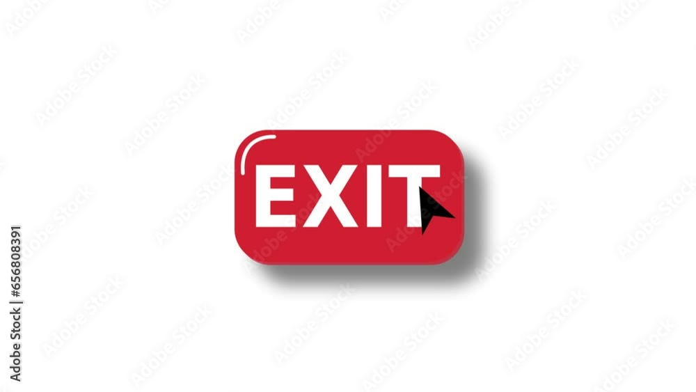 Exit button icon Exit sign animation, Close icon concept. k1_1551 Exit button icon Exit sign animation, Close icon concept. k1_1551