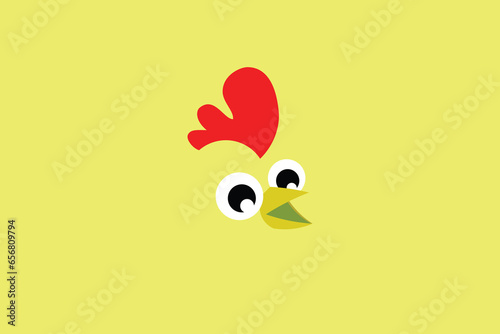 chicken face logo, chicken logo