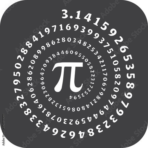 Pi Number Vector Image Illustration Pictogram on Background