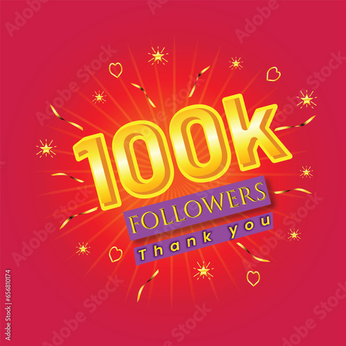 100k social media network followers and connections