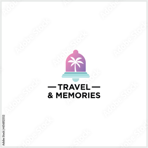 bell travel logo palm
