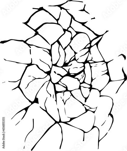 リアルな透過したヒビのイラスト