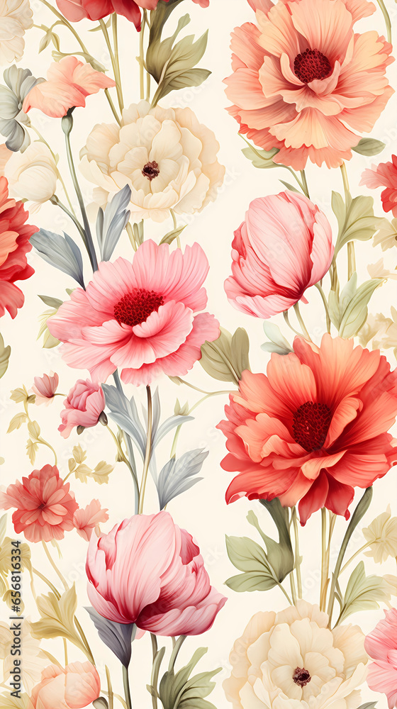 Hand drawn beautiful floral pattern background picture
Hand drawn beautiful floral pattern background picture