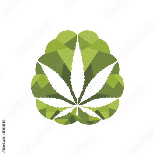 marijuana brain vector
