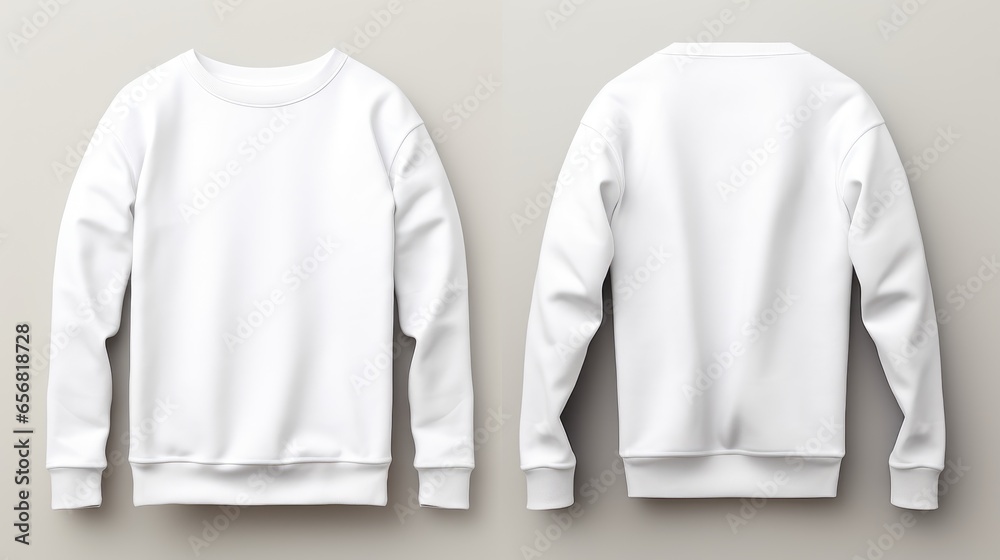 front white sweatshirt, back white sweatshirt, set of white sweatshirt, white sweatshirt, white sweatshirt mockup, white sweatshirt template, white sweatshirt isolated, sweat shirt, easy to cut out
