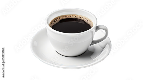 Black Coffee Cup Isolated