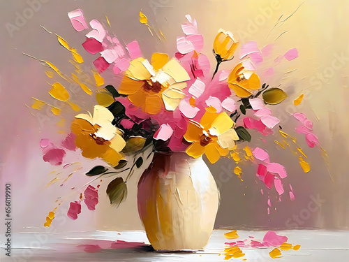 flowers in vase generative ai