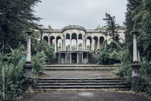 Abandoned soviet spa resort (sanatorium) Medea, in Tskaltubo, Georgia.