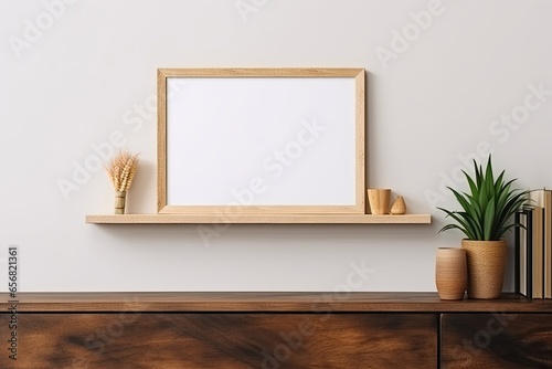 Wooden living room interior wooden shelf