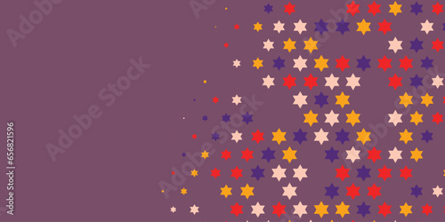 Stars wide banner Two Color Abstract Illustration background beautiful wallpaper of colorful multi sizes stars