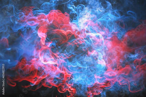 Color smoke texture abstract background, AI generated image