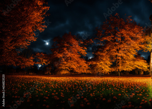 This eerie Halloween stock photo captures the essence of a hauntingly beautiful night .