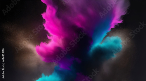 Abstract Colorful Powder Burst