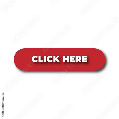 Click Here Button with pointer clicking. Web button set. Click button. Clicking the icon. Action button click here with click cursor. Vector illustration.