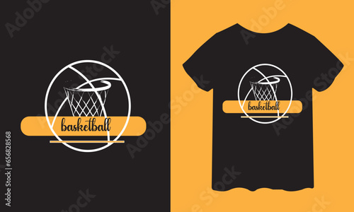 new design black basketball t-shirt design and idea