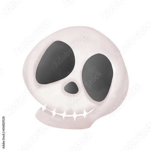 a cartoon skull