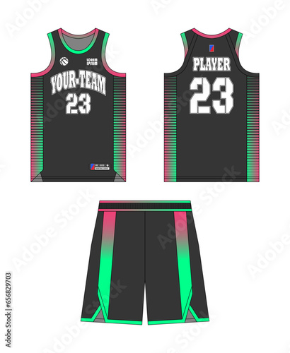 Basketball jersey template design, basketball uniform mockup design, vector sublimation sports apparel design, jersey basketball ideas.