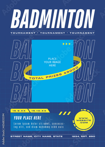 Badminton Tournament Flyer Template