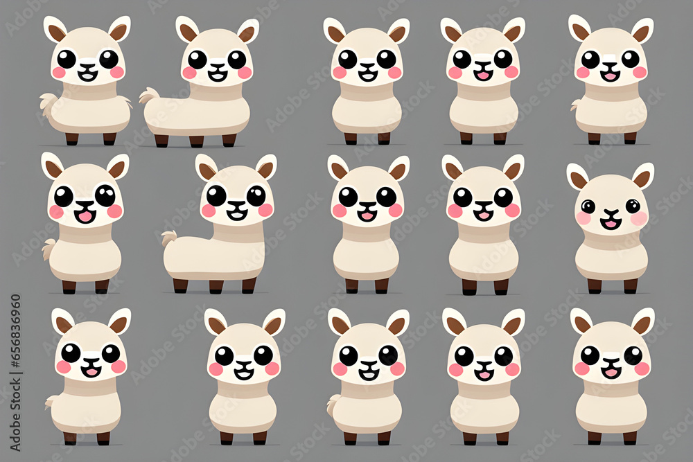 Cute and adorable 2D Alpaca emoji (Generative AI) Cute and adorable 2D Alpaca emoji (Generative AI)