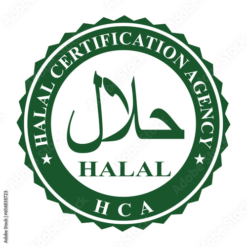 Halal food certified icon. Halal food labels Icon. Halal icon, Vector illustration