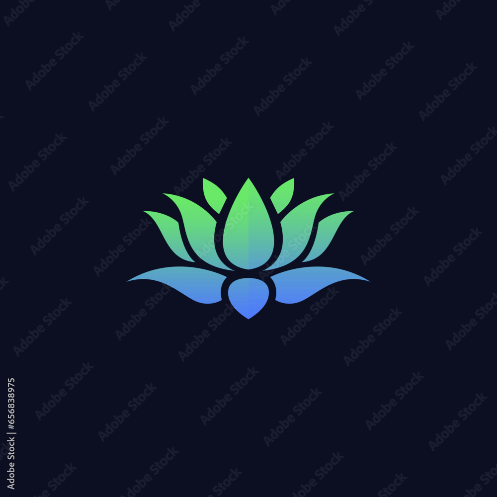 Lotus Flower Simple Logo. Lotus Icon Design