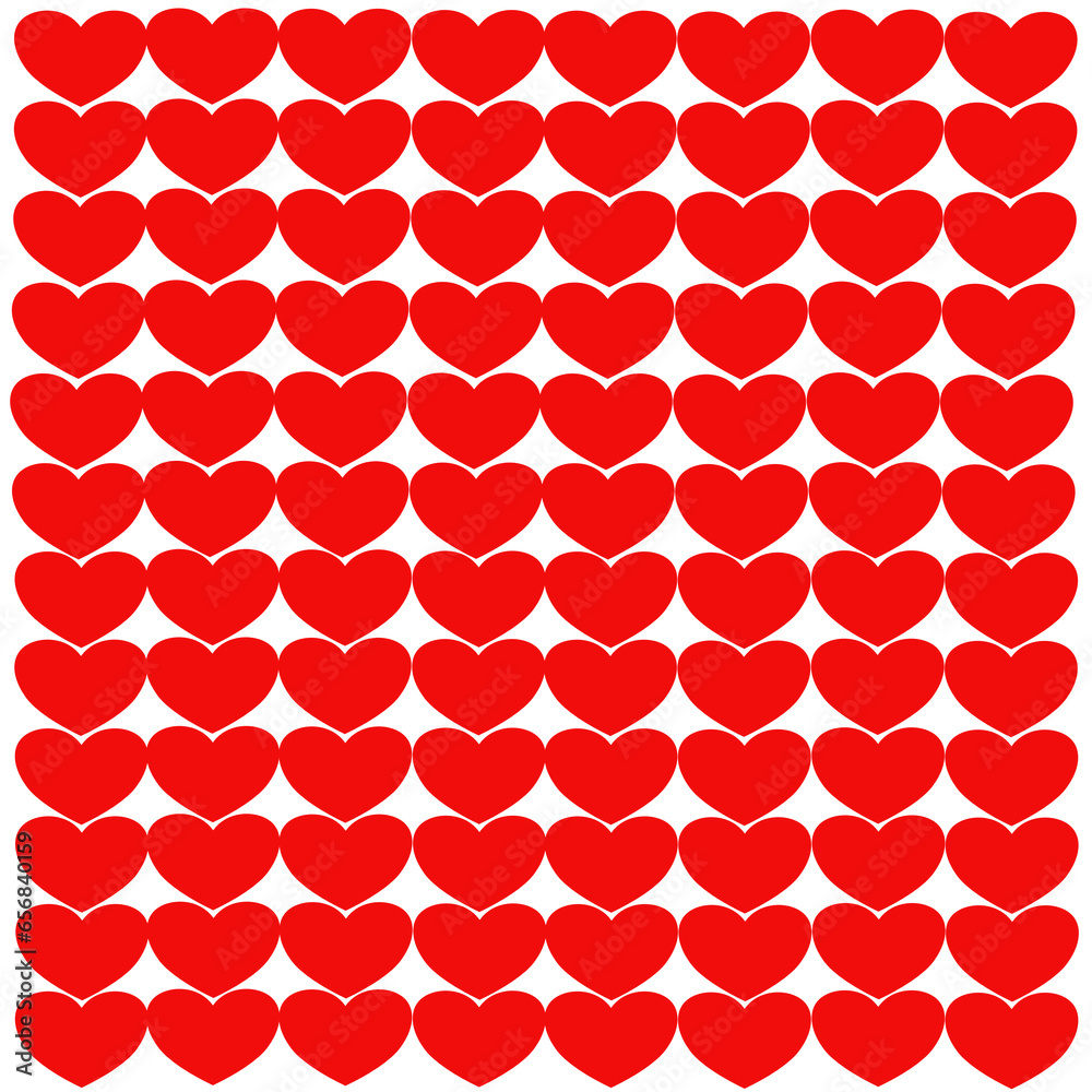 Many red hearts on the background Many red hearts on the background