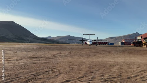 The plane has landed at Constable Point airfield in Greenland.