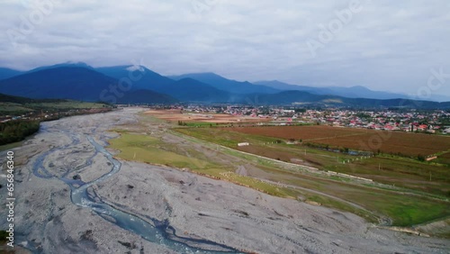 Revealing of natural landscapes of the Kakhetia. Mountains captured in 4k photo