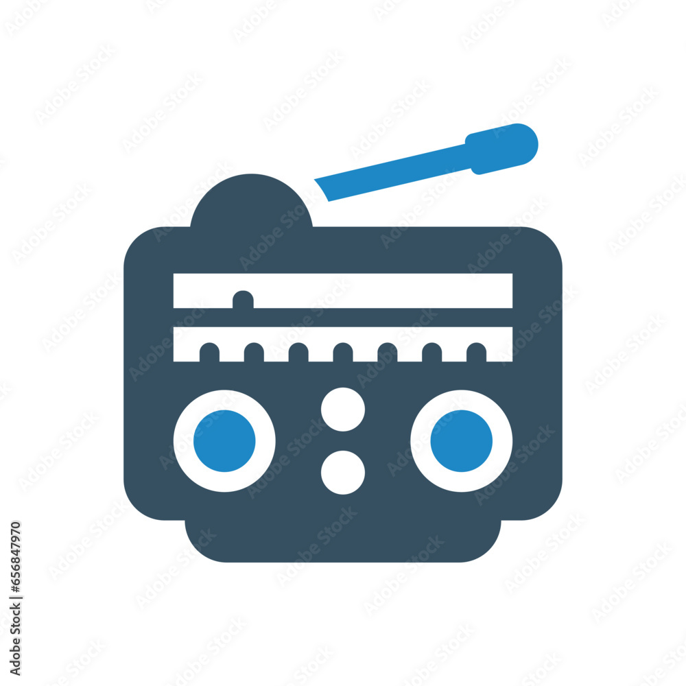 Fototapeta premium radio ad icon vector illustration
