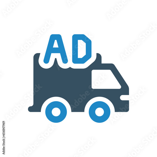 transport ad icon vector illustration