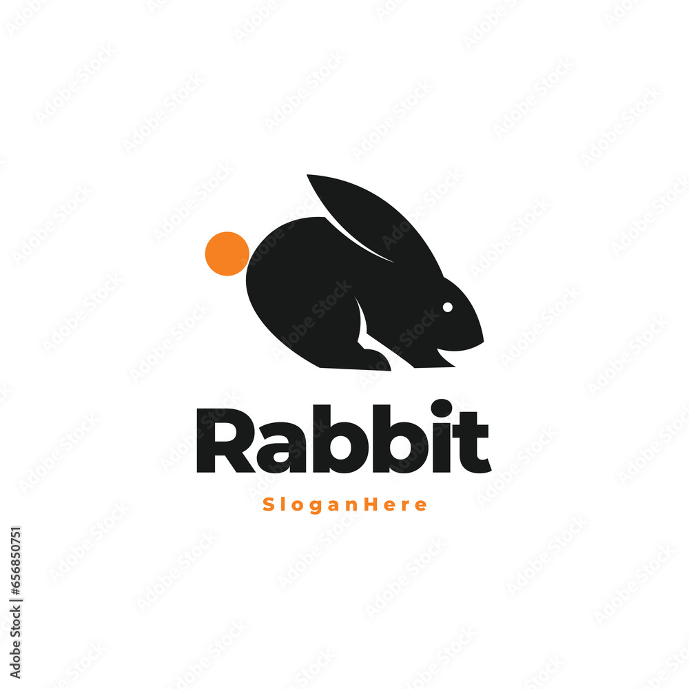 Obraz premium Rabbit modern logo vector