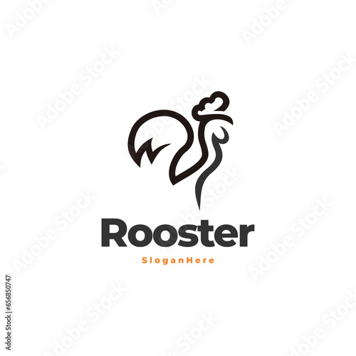 chicken modern logo vector