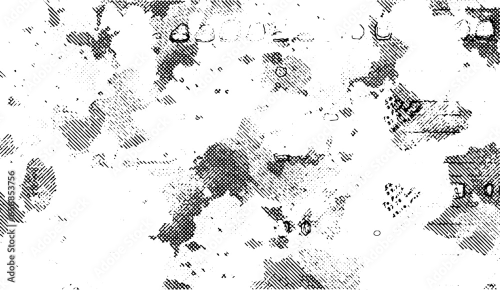 Fototapeta premium Black Glitch distorted grungy isolated layers. Dust Overlay Distress Grainy Grungy Effect. Scratched Grunge Urban Background Texture Vector. 