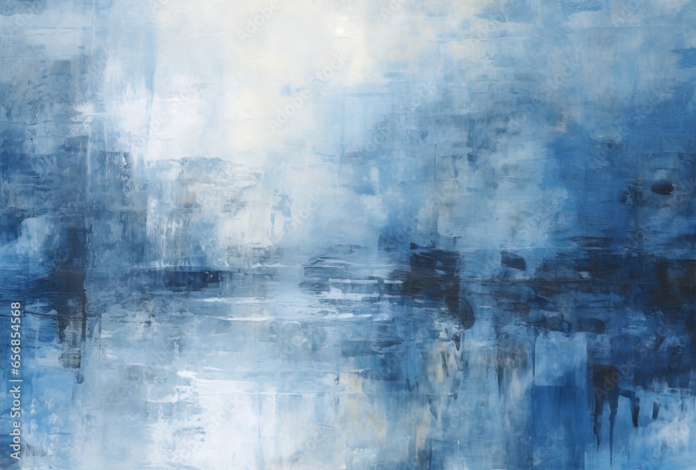 blue abstract painting - obrazy, fototapety, plakaty 