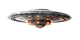 UFO, transparent background, isolated image, generative AI
