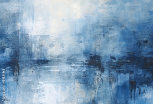 blue abstract painting