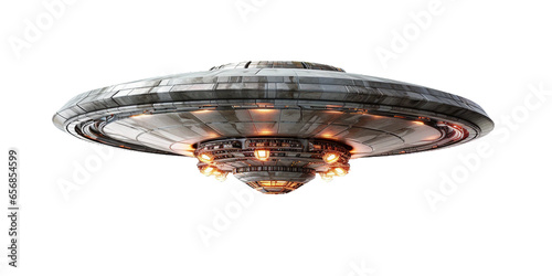UFO, transparent background, isolated image, generative AI
 photo