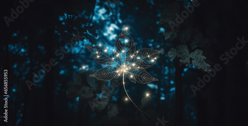 a star constellation in the sky that looks, christmas tree with snowflakes. Generative Ai content © Kashif Ali 72