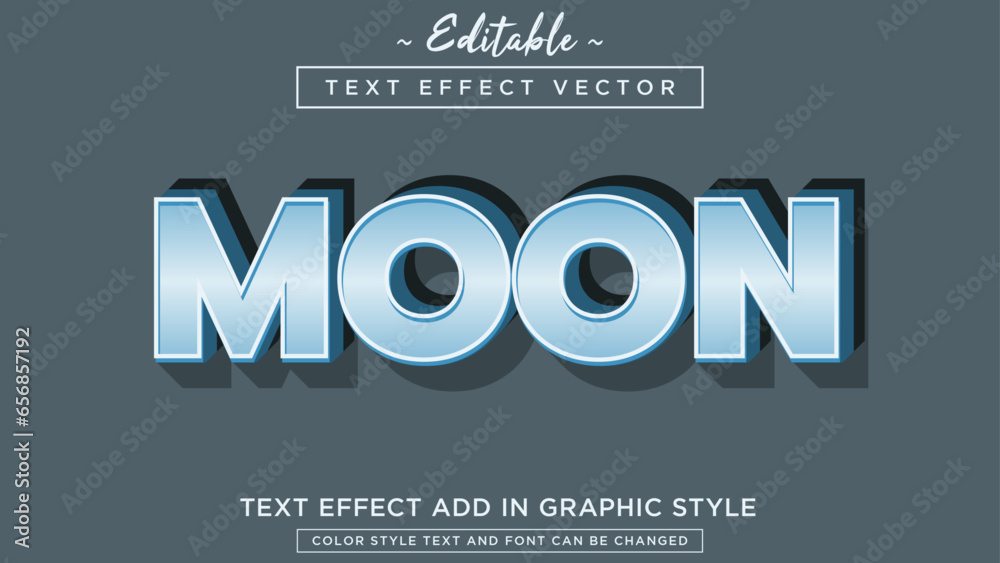 Fototapeta premium Modern unique text effect style with cool color combination