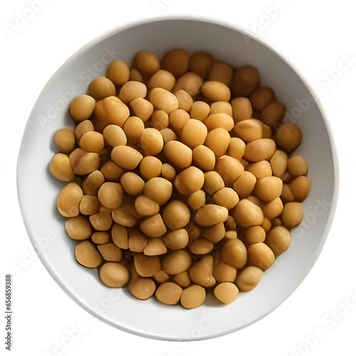 A bowl of soybeans, isolated on png transparent without background, generative ai