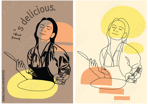a woman who enjoys a happy meal