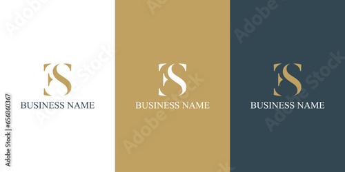 Letter ES logo or icon design