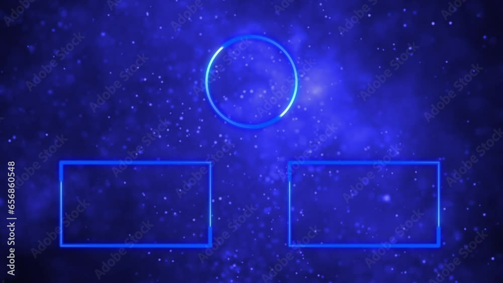 Thanks for watching. Outro end screen template for youtube channel. Subscibe, like, share, comment video animation on space blue neon light background