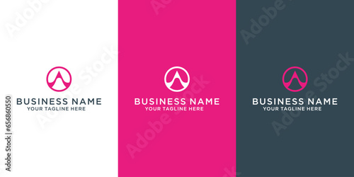 the beautiful letter A monogram in incredibly luxury and classy style, elegant circular letter A logo template for a high-end brand personality